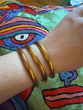 New in Box Set of Three | Handmade Brass Cuffs- Women's Jewelry